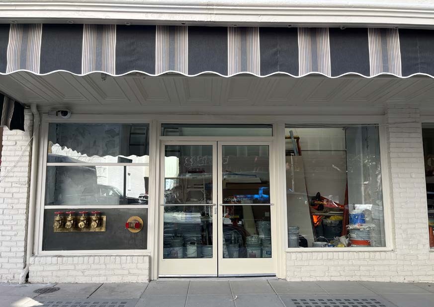 Rehabilitated 9th street commercial unit entrance